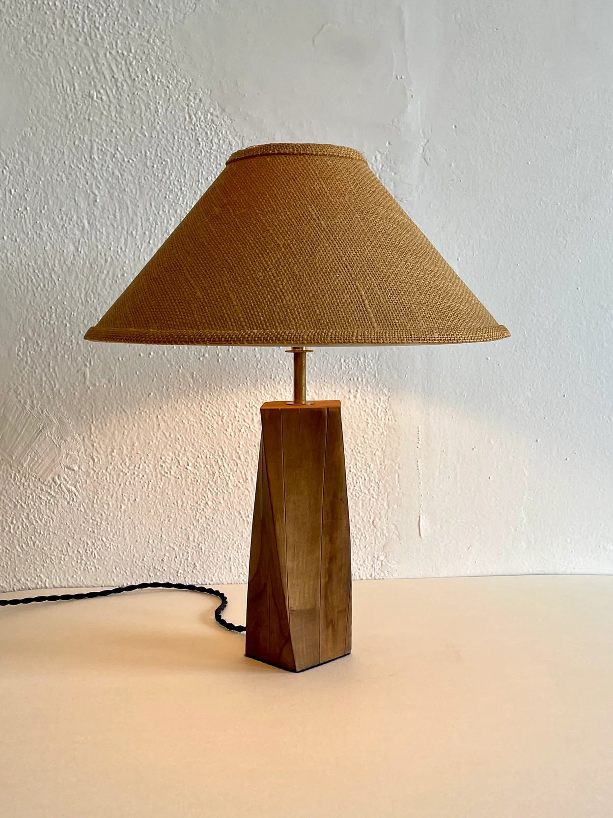 Wooden Twist Lamp
