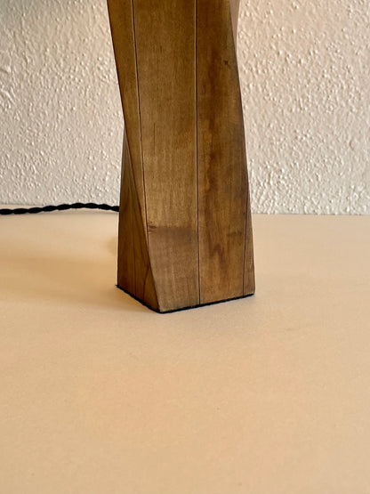 Wooden Twist Lamp